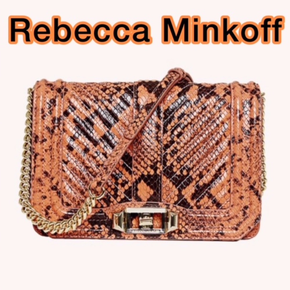REBECCA MINKOFF CHEVRON QUILTED LOVE CROSSBODY